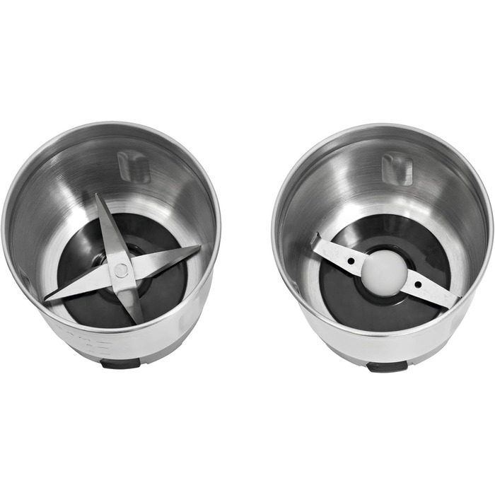 Електрична кавомолка ProfiCook PC-KSW 1021 N, 200 Вт, подрібнювач спецій, корпус з нержавіючої сталі, імпульсний режим, 4-лопатевий ніж для спецій, 2-лопатевий ніж для кави