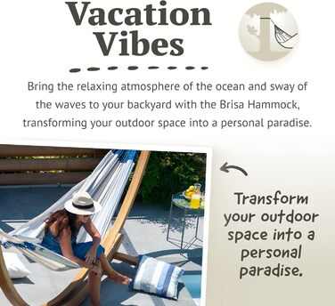 Гамак LA SIESTA® Brisa - класичний, ручної роботи з Колумбії, 160 см, блакитний Sea Salt