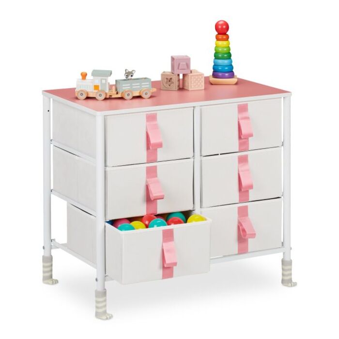 Relaxdays Kids' Chest of Drawers, 6 Drawers