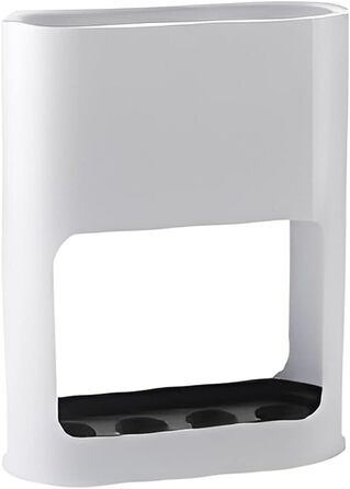 Підставка для парасольки з знімною підставкою для збору води, пластикова підставка для довгих та коротких парасольок, полиця для зберігання в приміщенні (біла)