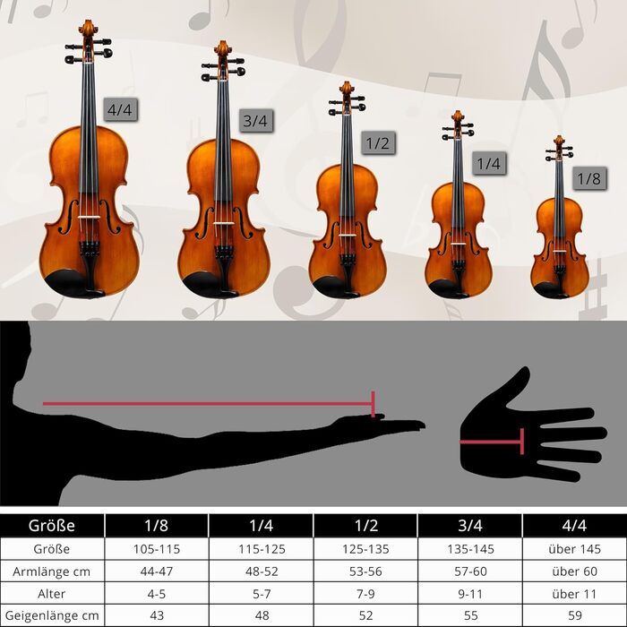 Скрипка Cantabile Brioso 4/4: повний набір для навчання (скрипка, футляр, стійка, смичок)