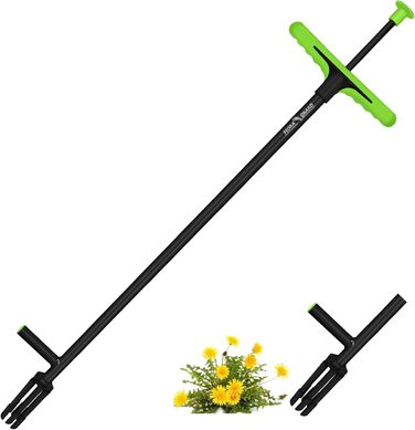 FLORA GUARD 100cm Weed Puller for Standing, 4 High-Strength Claws Made of Hardened Steel and Foot Pedal, Easy Weeding, No Bending Required, Ideal Tool for the Garden