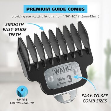 Триммер для бороди Wahl Pro Series High Visibility: акумуляторний, водонепроникний, набір для грумінгу, знімні насадки, литієво-іонний
