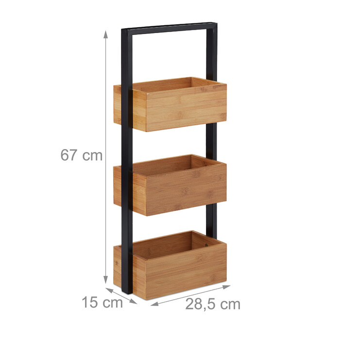 Relaxdays Bamboo 3-Tier Tray
