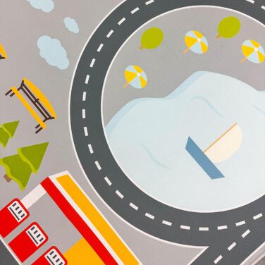 Дитячий килим Teppich-Traum з міською панорамою, сірий, 80x150 см