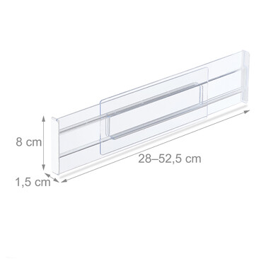 Relaxdays Drawer Dividers, 4-Piece Set