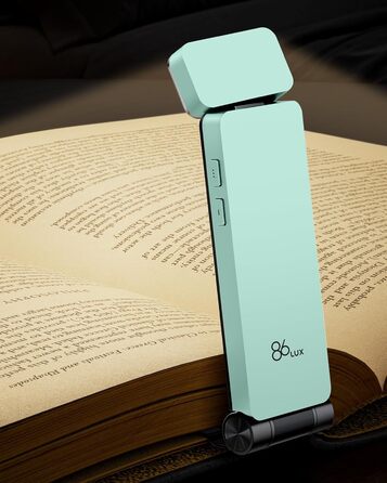 Ліхтарик для читання 86lux з кліпсою, акумуляторний LED світильник для книги, 3 режими яскравості, диммування, для читання в ліжку, для дітей та книголюбів (блакитний)