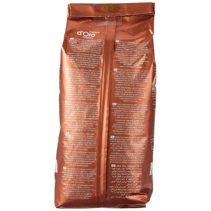 Кава в зернах Dallmayr Crema D'Oro Medium Roast, інтенсивна та пряна, 1 кг (набір 4 упаковки)