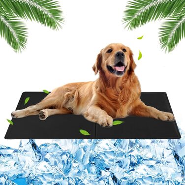 Килимок охолоджуючий для собак та котів, самоохолоджуючий, 65x50 см, чорний