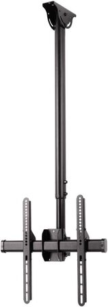 Hama TV Ceiling Mount - Adjustable, Tilting, Swivel, Foldable - Fits TVs 19-65 Inch - Black (Single)