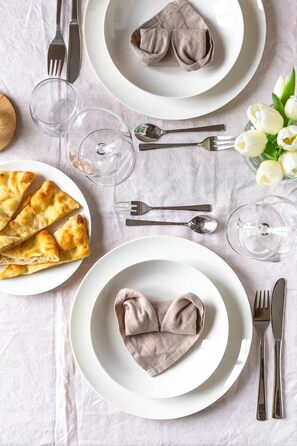 MÄSER Belmira: 12-Piece Porzellan Tableware Set for 6 - Elegant White Dinnerware