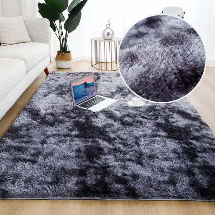 OYIMUA High-Pile Rug 120×160 cm Beige, Modern Fluffy Rug Living Room, Children's Room, Decoration, Bedroom, Hallway, Runner, Outdoor Rug, Faux Fur Rug, Shaggy, Solid Color, Bed Runner Beige 120 x 160 cm