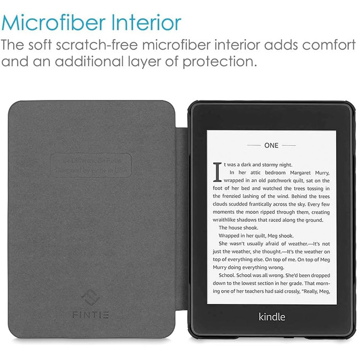 Водонепроникний чохол Fintie для Kindle Paperwhite 10 (2018) з авто-ввімкненням/вимкненням, квітковий принт (Marineblau)