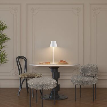 LED настільна лампа K-Bright з регулюванням яскравості, акумуляторна, бездротова, 3000K/4000K/6000K, 3 колірні температури, USB-C, IP54, вологостійка, чорна, 1 шт.