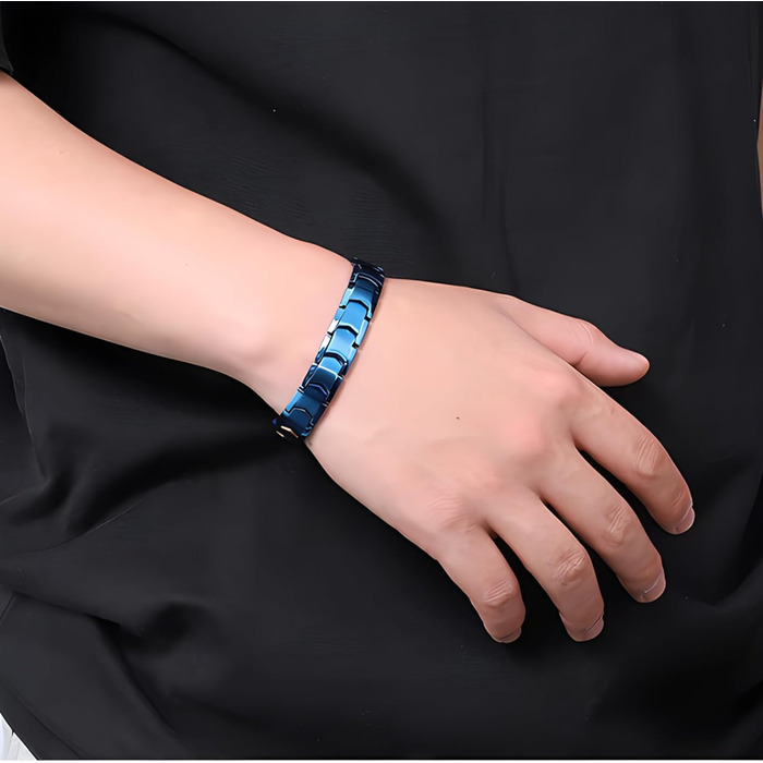 Чоловічий магнітний браслет TITAN, синій. Знімає статичну електрику