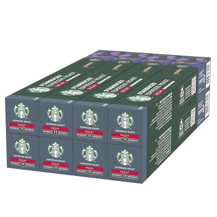 Капсули для кави Espresso Roast Decaf від Starbucks, темна обсмажка, капсули 8 x 10 (80 капсул)