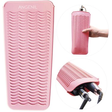 Випрямляч для волосся ANGENIL Pro Twist 2-в-1 (кераміка, рожевий) з LCD-дисплеєм та регулюванням температури 130-230°C + термостійкий килимок
