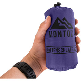 Montoza Sleeping Bag - Ultralight 170g Blue Red Green - Silk and Cotton Inner Liner - Lightweight, Thin, Warm Travel Sleeping Bag