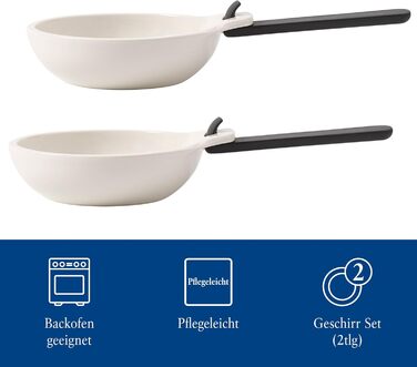 Villeroy & Boch BBQ Passion сковорідка для гриля з ручкою, 2 шт, преміум порцеляна, біла
