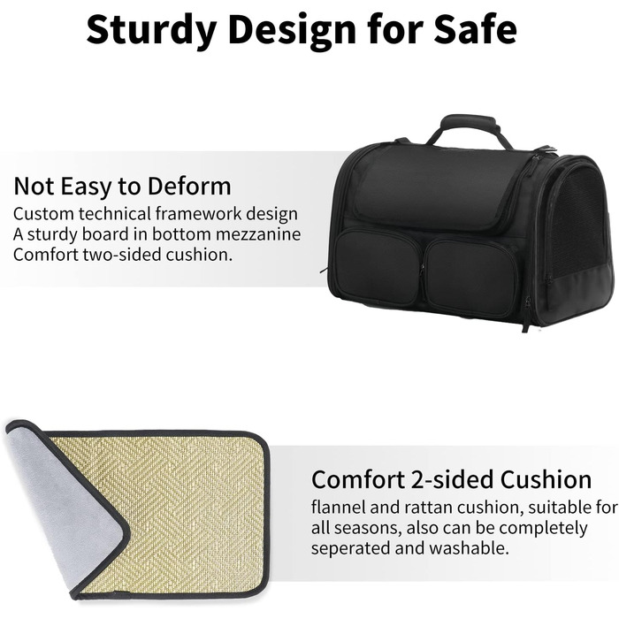 Транспортна переноска для котів та собак FUKUMARU, рожева, велика, до 22 кг