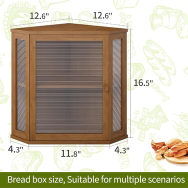 Браун Box Eck-Brotkasten для кухні, на стільницю, двошаровий, бамбук, чорний, великий об'єм