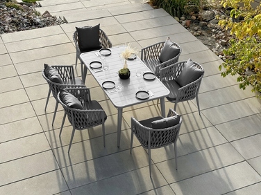 Комплект стіл та стільці MAT-COMPANY metal EXCLUSIV, сірий