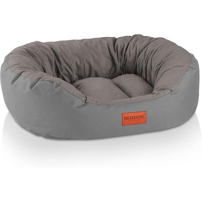 Ліжко для собак середніх порід - м'яке ліжко-корзина для собак XL Alicante-Gewebe (65x55x21 см, сірий)