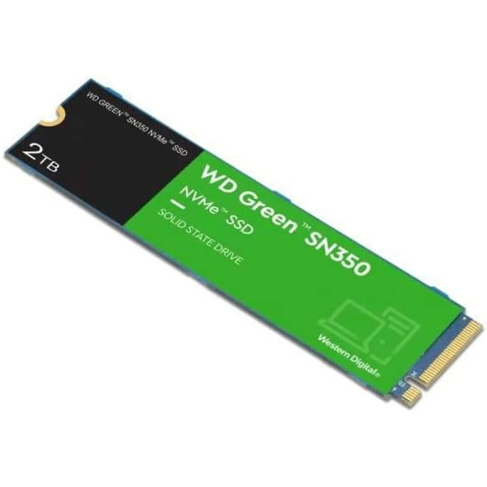WD Green SN350 2TB NVMe SSD - Внутрішній SSD накопичувач M.2 2280, PCIe Gen3, QLC, до 3200 МБ/с