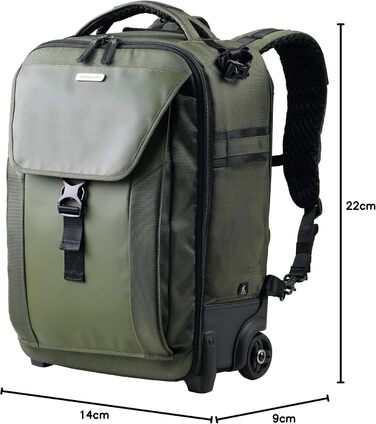 Рюкзак Vanguard Veo Select 37BRM GR для фотообладнання (зелений, 59T) - рюкзак та вагончик
