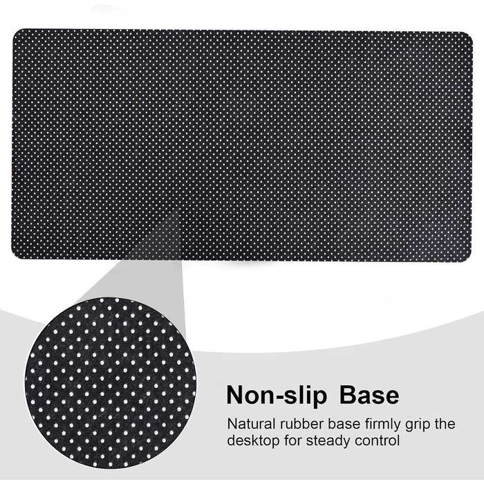 Килимок для столу з фетру, великий, 80x40 см. Нековзний килимок для столу, ігровий килимок, килимок для письма, офісний захист столу (Сірий)