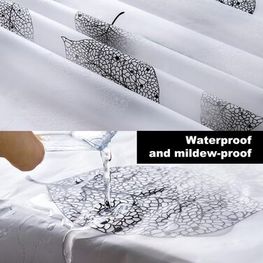 Шторка для душу Helweet, водонепроникна, 180 x 200 см, анти-пліснява