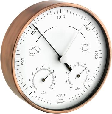 TFA Dostmann Analog Weather Station, for indoor and outdoor use, weatherproof, barometer, thermometer, hygrometer, for weather forecasting, (L) 160 x (W) 46 x (H) 160 mm