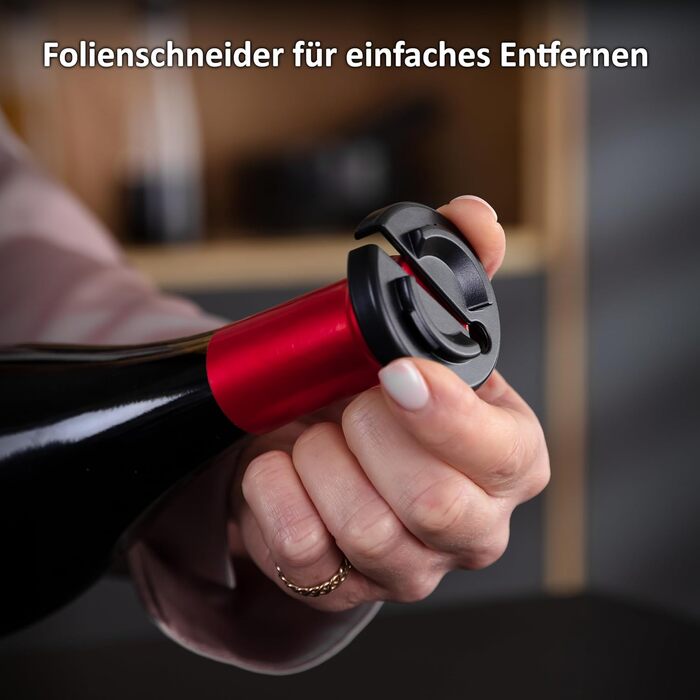 Електричний відкривач пляшок Haier з нержавіючої сталі, набір аксесуарів для вина: декантер, вакуумний корок, різак для фольги, USB-зарядний пристрій