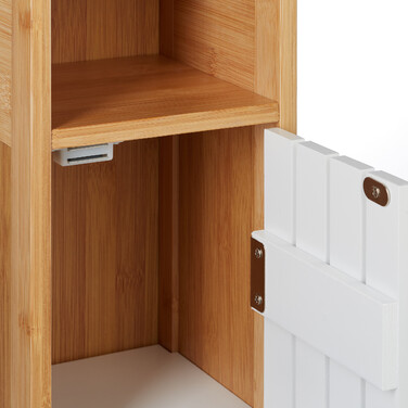 Relaxdays freestanding toilet paper holder, wood-look