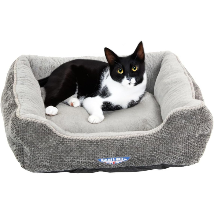 Килимок для кота Wallace & Jones Dunrobin, сірий, S, 51 x 46 x 15 см | Міцний, зручний | Для домашніх тварин