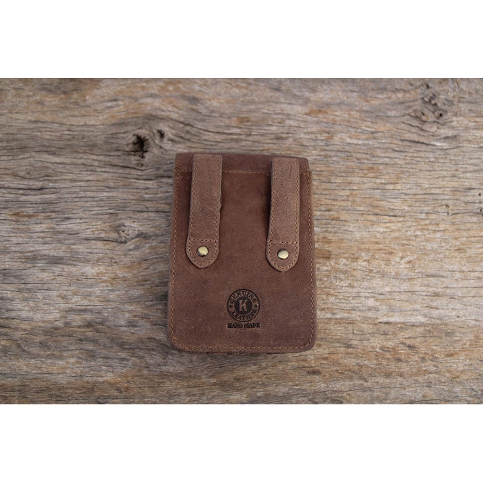 Genuine Leather Belt Pouch 'Bobby' - Large Hip Bag for Women and Men – Retro Medieval/Viking/Hiking Bag (Brown)