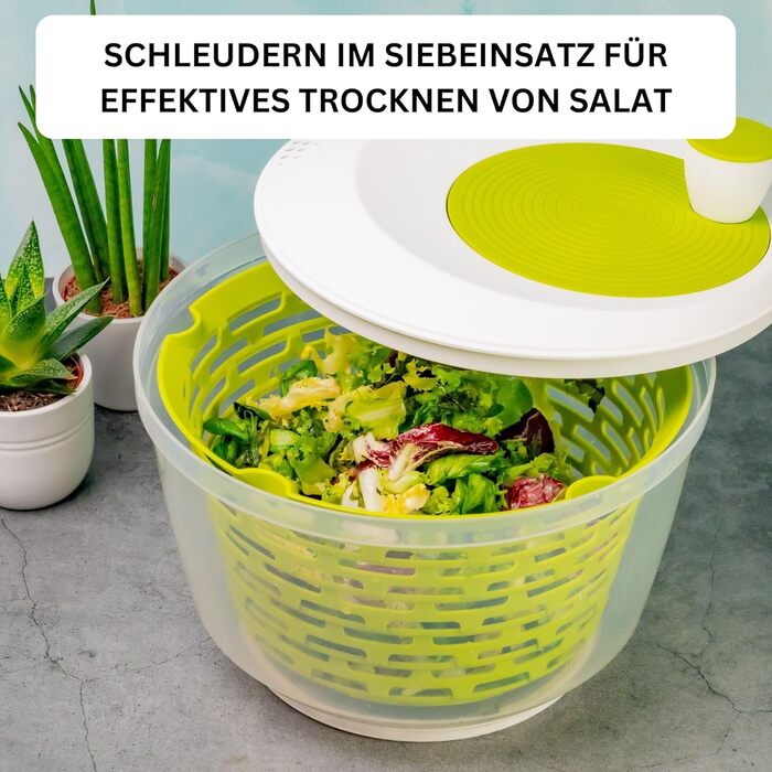 Салатниця Westmark об'ємом 4.4 л, пластик BPA-free, прозора/біла/зелена, 243022EA