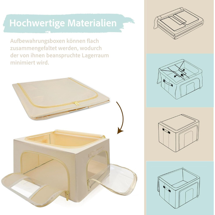 Органайзер для одягу Prestigénie, 3 шт., місткість 24 л (66 л), з прозорим вікном