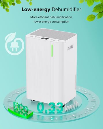 Електричний осушувач повітря для дому, квартири, підвалу. Тиха робота, 3 режими, таймер 24г, автоматична відтавлювання, 20л/день