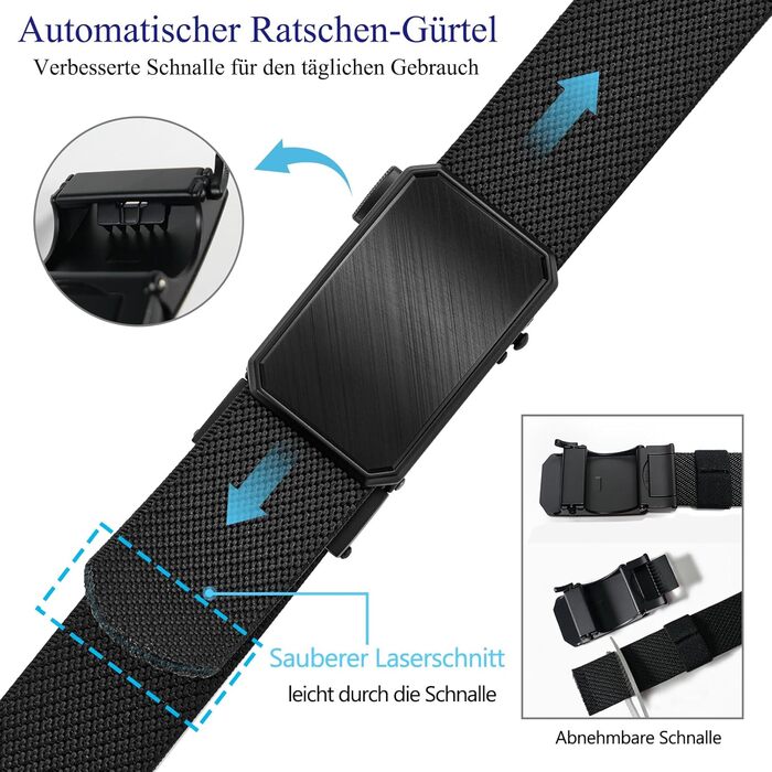 Пластиковий ремінь LionVII з автоматичною пряжкою для чоловіків, обхват талії 75-125 см (Кофе - Копер)