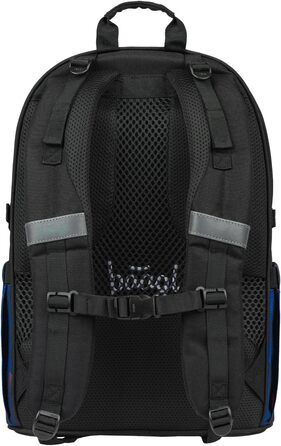 Шкільний рюкзак Baagl для хлопчиків та дівчаток-підлітків - рюкзак на скейтборді з відділенням для ноутбука та нагрудним ременем для школи, гімназії, середньої школи (Індиго)