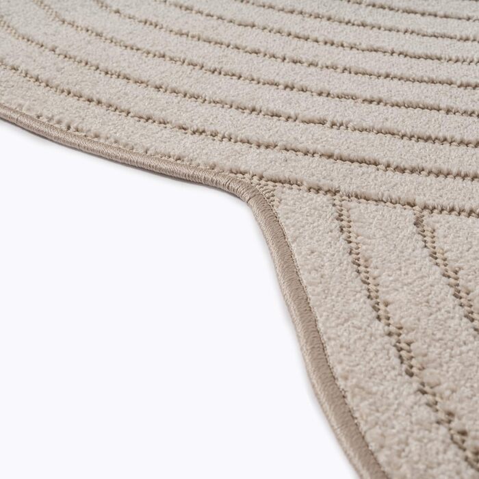 Килим Santo Plus для вітальні та спальні: якісний, легкий у догляді, довговічний, сучасний дизайн, підходить для вулиці, кремовий (160 x 220 см)