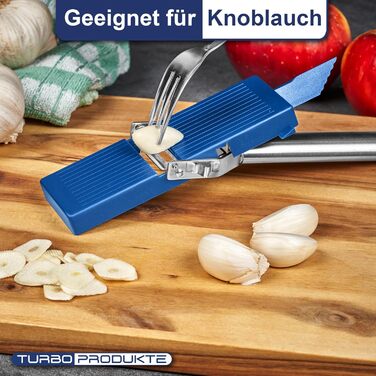 Набір овочечисток TURBO Produkte Turboschäler: овочечистка, шинковка, дошка для нарізки - нержавіюча сталь