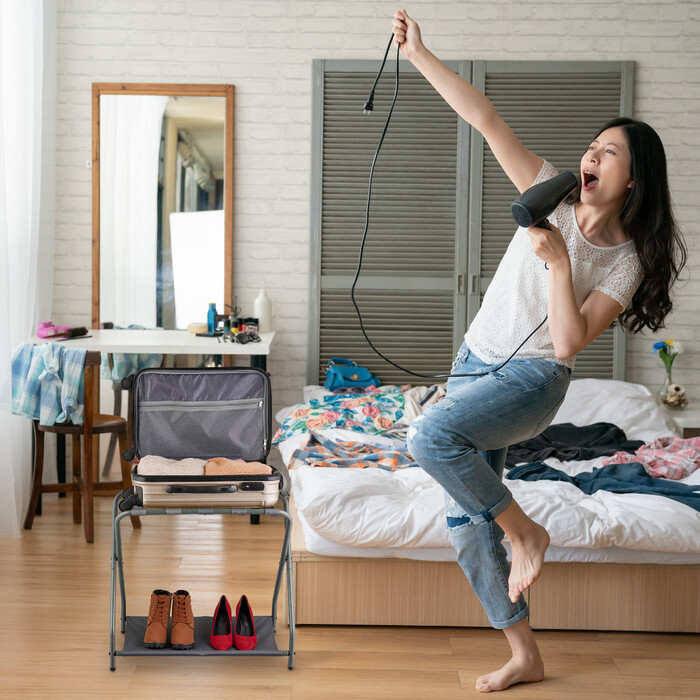Relaxdays Folding Metal Suit Stand