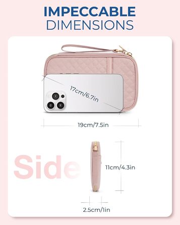 Органайзер для кабелів Bagsmart: рожевий, для подорожей, USB, зарядні пристрої та аксесуари