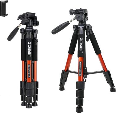 Штатив ZOMEI Q111 для камери та смартфона, алюмінієвий, 47-140 см (Orange)