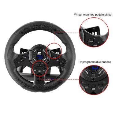 Кермо для гонок Subsonic Superdrive SV450 з педалями та перемикачем передач - сумісність з Xbox, Switch, PS4, Xbox One, PC