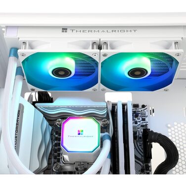 Система рідинного охолодження процесора Thermalright Frozen Prism 360 White ARGB, 360мм, 3 PWM вентилятори, для Intel LGA1700/1851 та AMD AM4/AM5, Білий