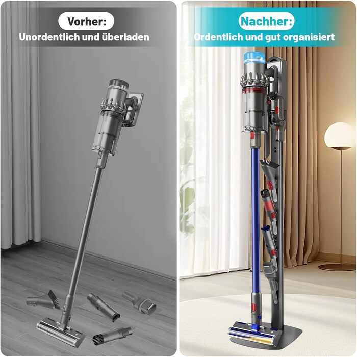 Підставка для пилососа Dyson Gen5 V15 V12 V11 V10 V8 V7 V6 - без свердління, для зберігання та зарядки, аксесуари