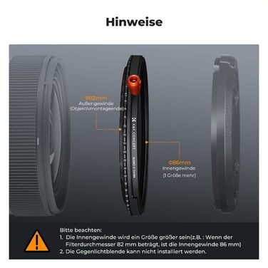 Фільтр K&F Concept 77mm 3-в-1: поляризаційний, ND2-ND32, Black Mist з 28-шаровим покриттям Nano-Klear